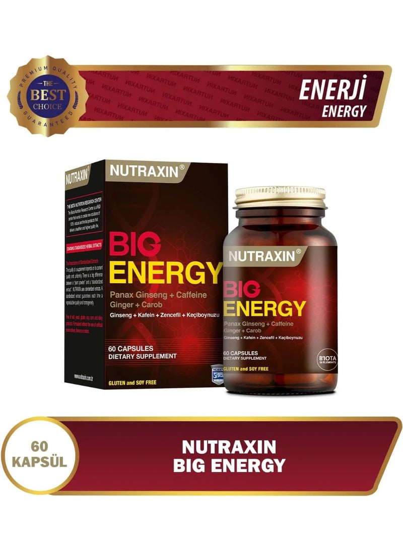 NUTRAXIN Big Energy for Endurance Boost and Mental Performance 60 Capsule - Image 2
